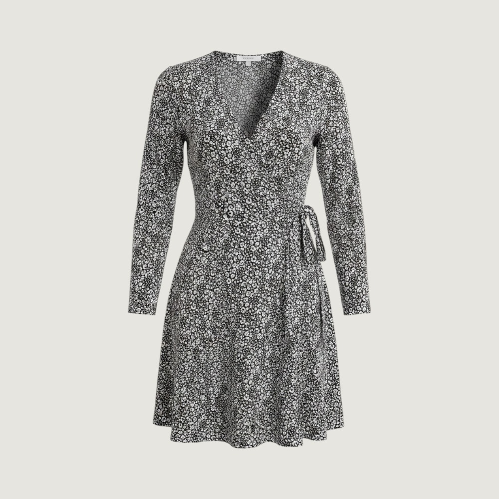 LOFT Midi Wrap Dress Women's Size 18 Casual Classic Office Feminine Geometric‎